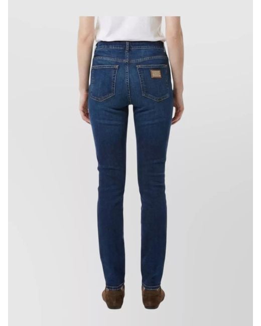 Dolce & Gabbana Blue Skinny Fit Mid Rise Denim Jeans