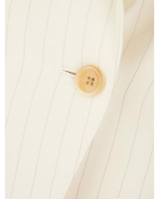 Tom Ford Natural Embroidered Wool Blend Blazer