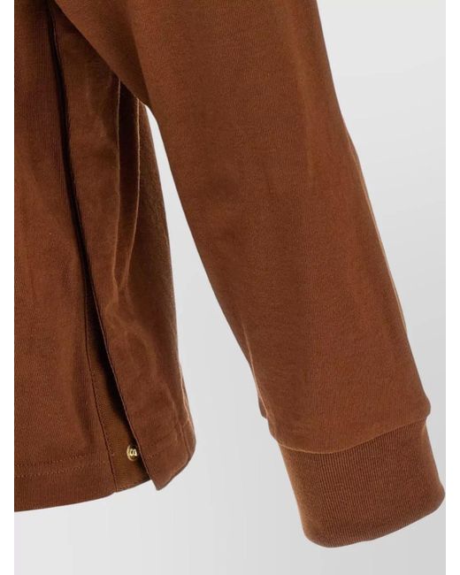 Sacai Brown Cotton Long-Sleeve T-Shirt