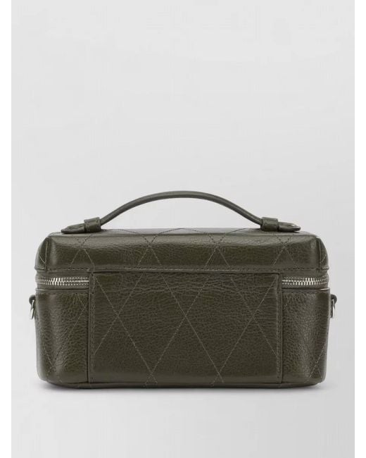 Tory Burch Green Quilted Crossbody Clutch Bag Chain Strap