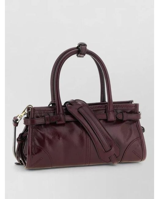 Prada Purple Bonnie Mini Leather Shoulder Bag