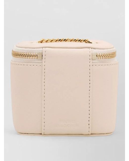 Marc Jacobs Natural The Mini Vanity Leather Crossbody Bag