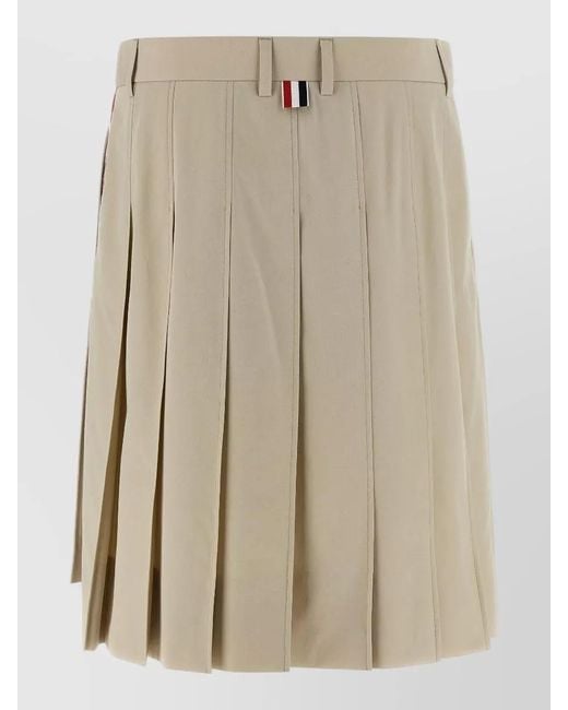 Thom Browne Natural Pleated Skirt