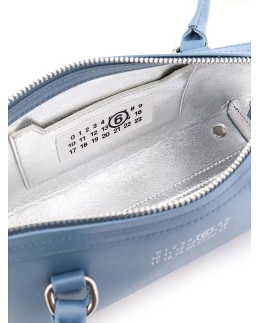 MM6 by Maison Margiela Blue Mini Shoulder Bag Top Handle Design