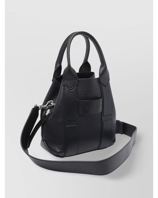 Hogan Black Na Na Leather Shoulder Bag