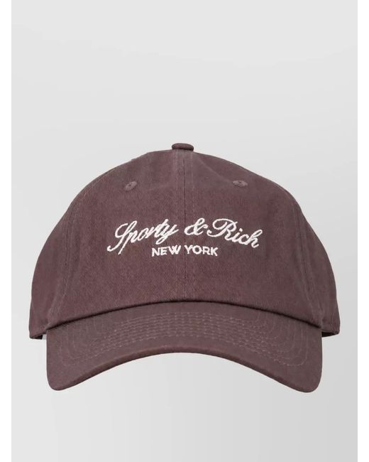Sporty & Rich Brown Cotton Cap