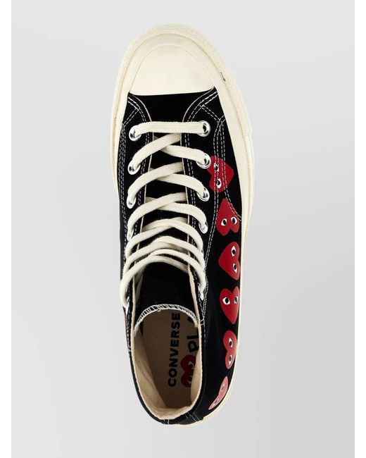 COMME DES GARÇONS PLAY Black Hi-Top Sneakers for men