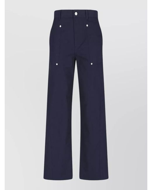 Paloma Wool Blue Straight Leg Pants Belt Loops Pockets