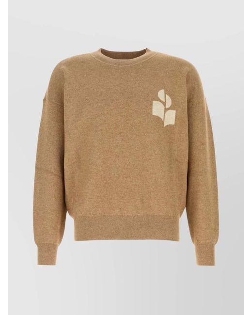 Isabel Marant Natural Oversize Crew Neck Sweater Atley for men