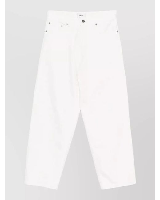 Haikure White Cotton Straight-Leg Jeans