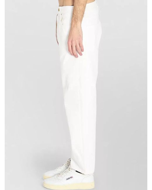 Golden Goose Deluxe Brand White Denim Low-Rise Wide-Leg Jeans for men