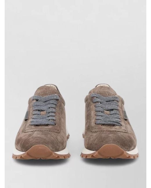 Brunello Cucinelli Multicolor Leather Low-Top Sneakers