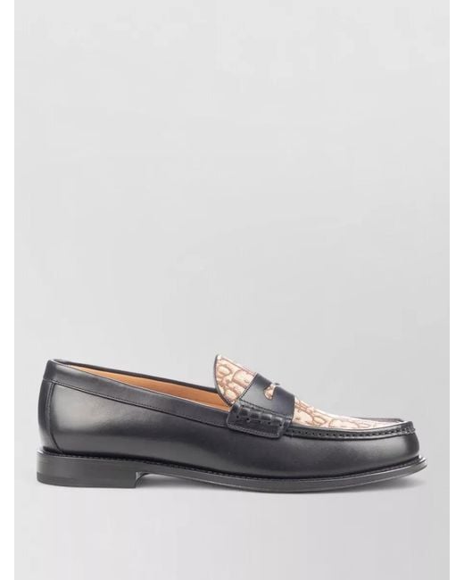 Dior Gray Leather Loafers for men