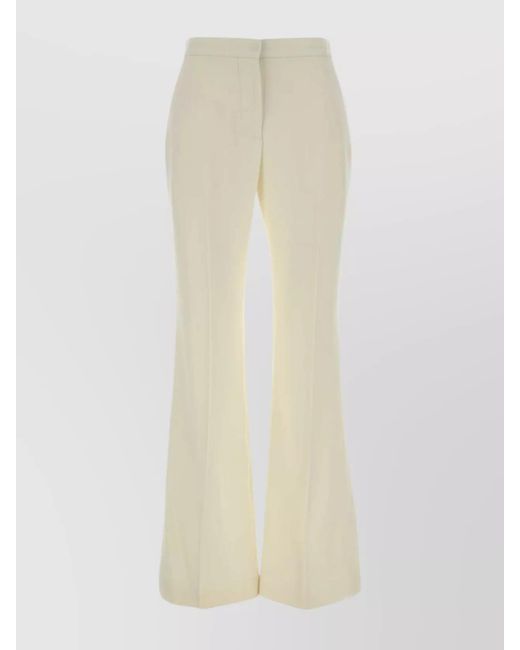 Givenchy White Wool Flared Trousers