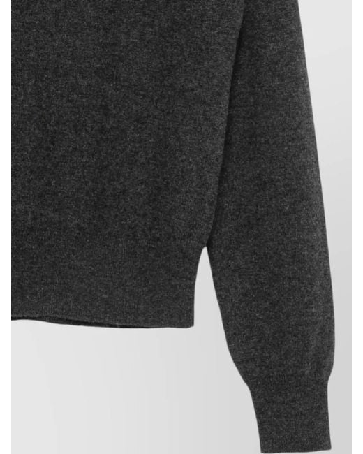 Lisa Yang Black Cashmere Ribbed-Cuff Sweater