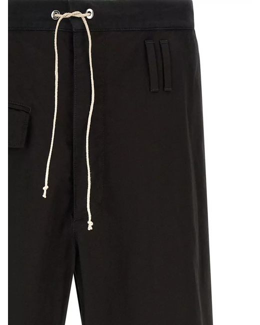 NAMACHEKO Black Cotton Wide-Leg Flared Trousers for men