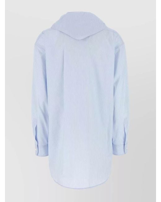Miu Miu Blue Regular Stripes Shirt