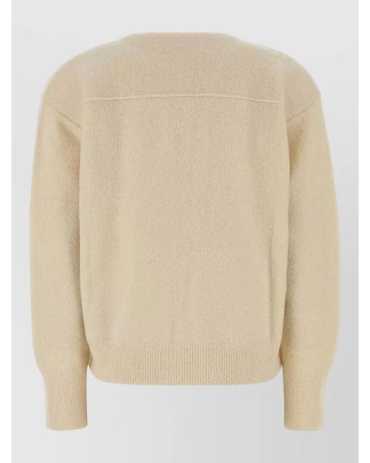 Bottega Veneta Natural Bouclé Fitted Jacket