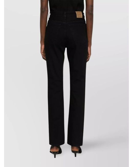 Totême Black Denim Straight-Leg Trousers