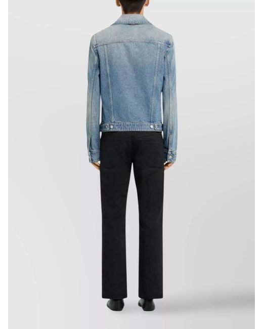 Courreges Blue Cotton Single-Breasted Blazer for men