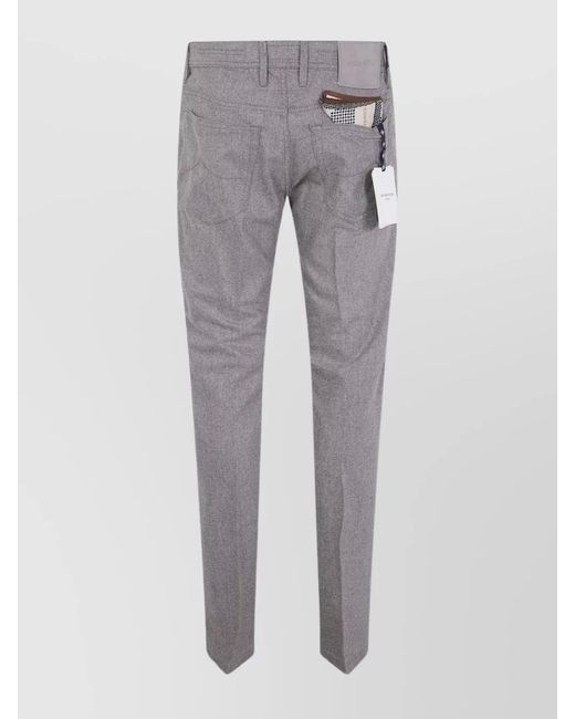 Jacob Cohen Gray Slim-Fit Tailored Trousers for men