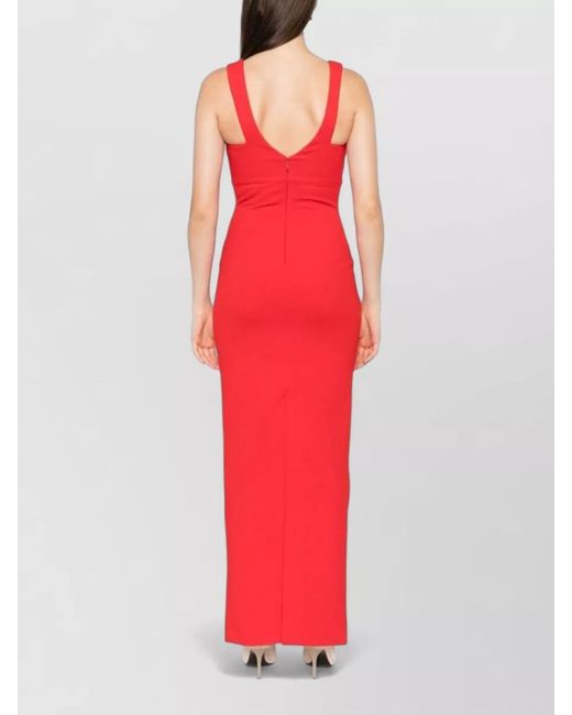 Solace London Red Nalani Maxi Dress V Neck Sleeveless