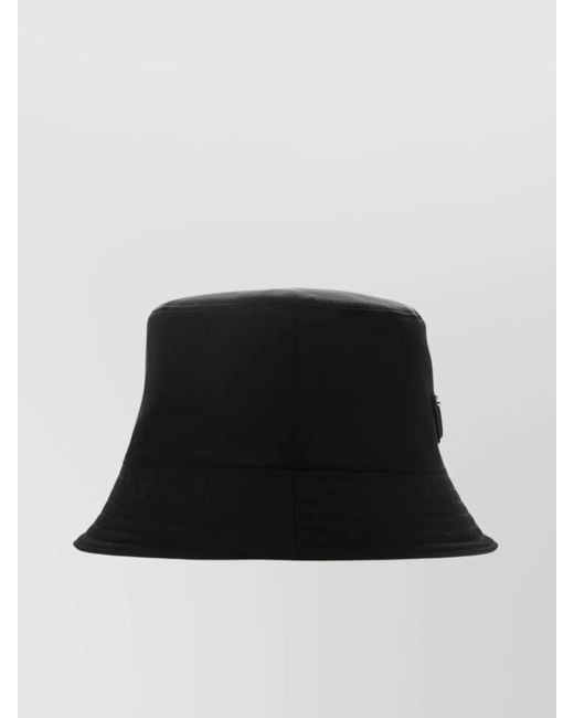 Prada Black Recycled Nylon Bucket Hat