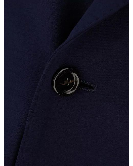 Lardini Blue Cotton Double-Breasted Blazer for men