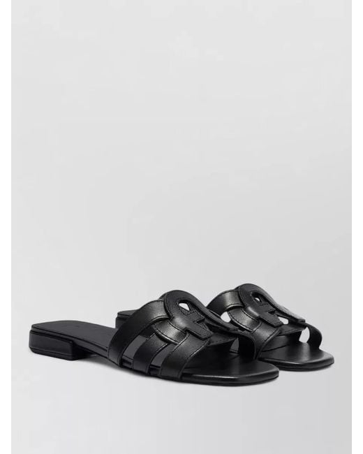 Furla Black Summer Flat Sole Open Toe Sandals