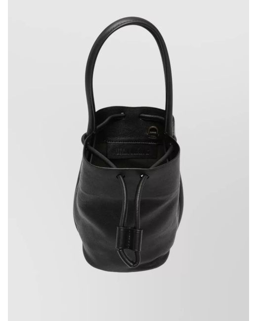Uma Wang Black Small Leather Shoulder Bag Top Handle