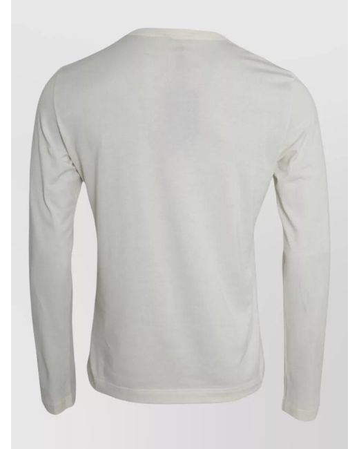 Dolce & Gabbana Gray Cotton Long-Sleeve T-Shirt for men