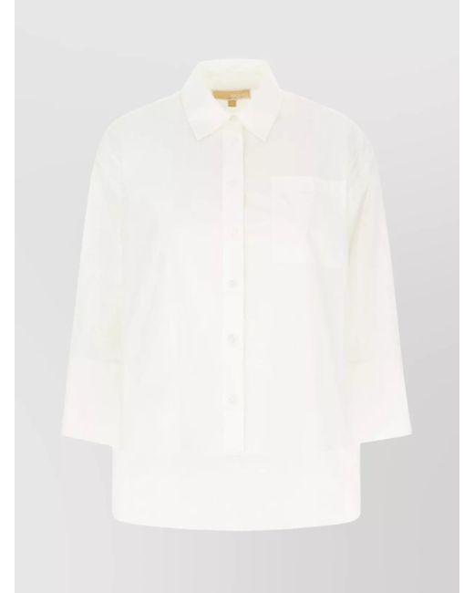 Michael Kors White Stretch Cotton Shirt