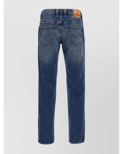 DIESEL Blue Denim Straight-Leg Jeans for men