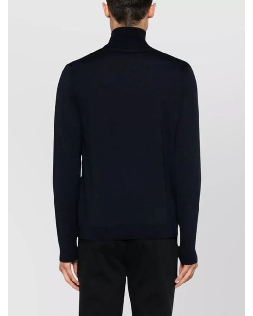 Roberto Collina Blue Merino Wool Turtleneck Sweater for men