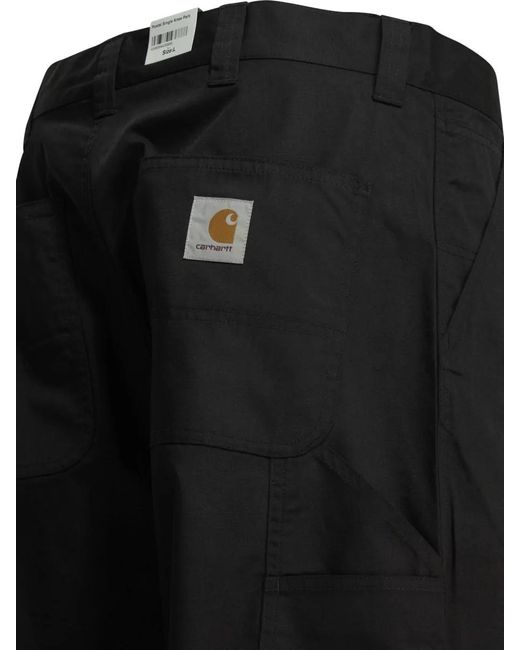 Carhartt Black Postal Single Knee Loose Fit Trousers for men