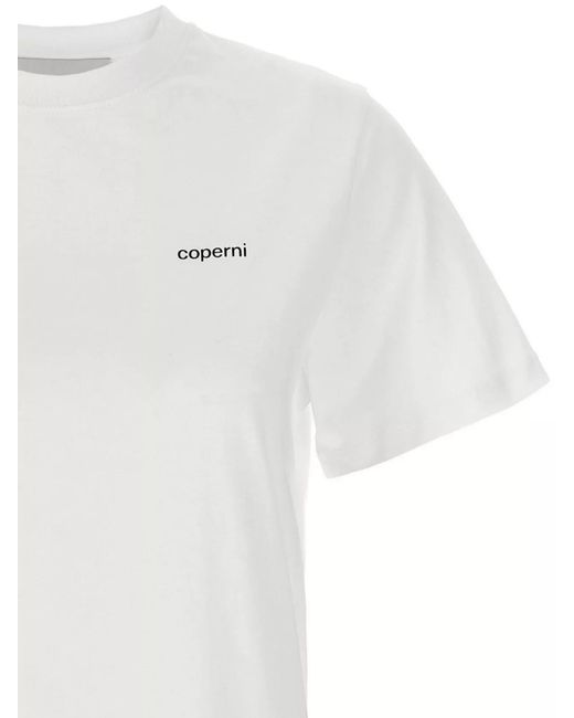 Coperni White Logo Cotton T-Shirt
