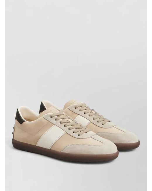 Tod's Natural Leather Low-Top Sneakers for men