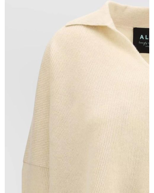 Alanui Natural Cashmere Silk Polo Sweater