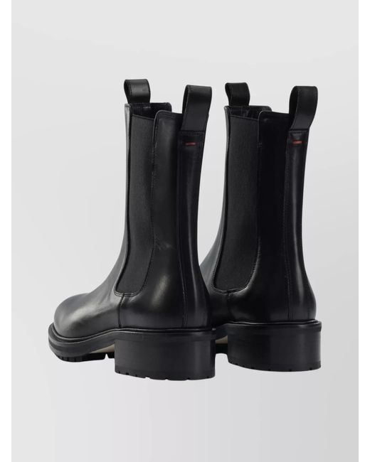 Aeyde Black Leather Chelsea Ankle Boots