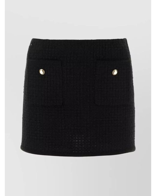 Miu Miu Black Boucle Mini Skirt