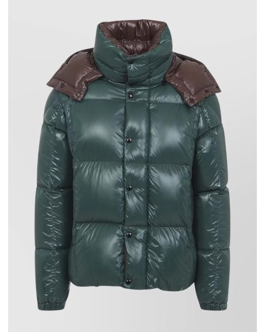 Moncler Green Down Quilted Hooded Puffer Jacket for men