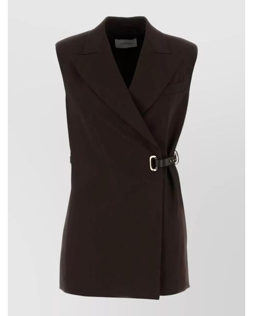 Sportmax Black Gettone Stretch Viscose Tailored Waistcoat