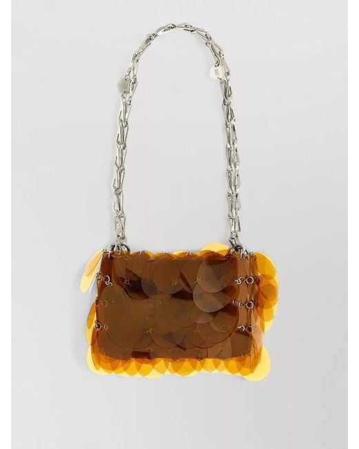 Rabanne White Sparkle Shoulder Bag