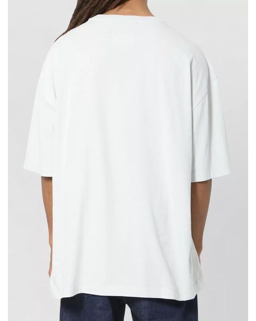 Maison Margiela White Cotton Numeric T-Shirt for men