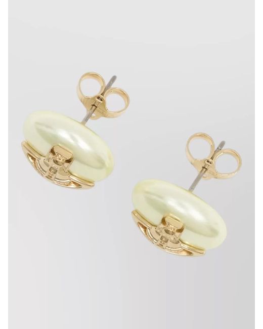Vivienne Westwood Metallic Lavinia Metal Stud Earrings Twin Set