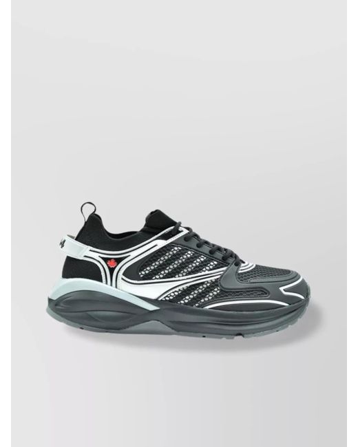 DSquared² Women's Metallic Mesh Panel Sneakers Pull Tab