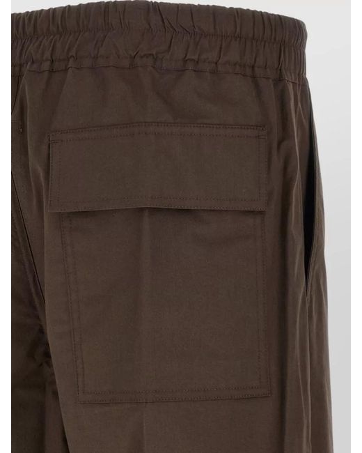 Rick Owens Brown Cotton Drawstring Track Pants for men