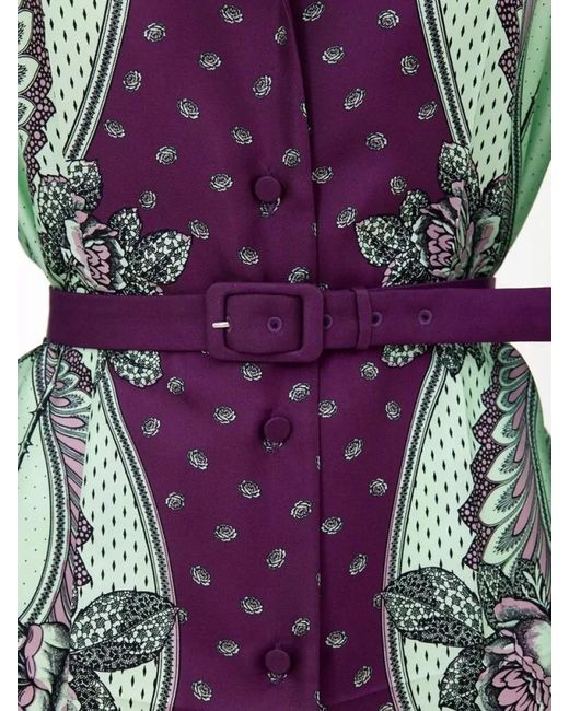Gucci Purple Silk Printed Shirt
