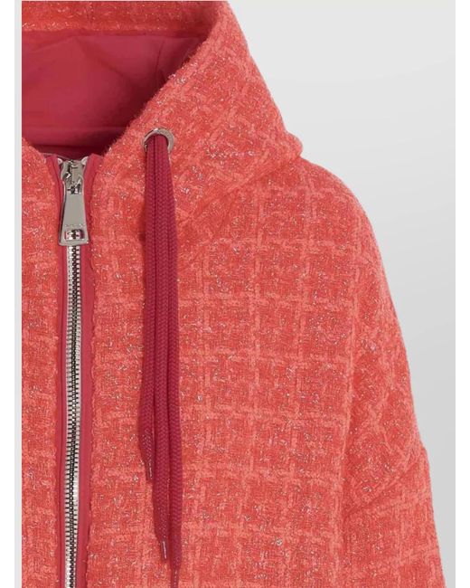 Khrisjoy Red Chris Windbreaker Tweed Oversized Jacket