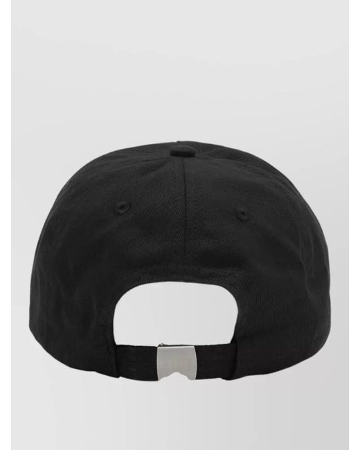 MM6 by Maison Margiela Black Logo Cotton Baseball Cap